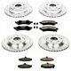 K1518 Powerstop Brake Disc And Pad Kits 4-wheel Set Front & Rear New For Chevy