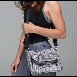 LULULEMON PARTY OM BAG sketchy palms white black festival bag cross body purse