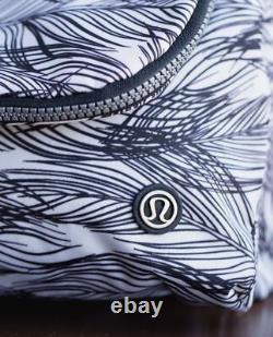 LULULEMON PARTY OM BAG sketchy palms white black festival bag cross body purse