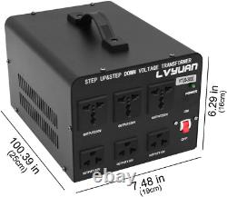 LVYUAN 3000 Watt Voltage Converter Transformer Heavy Duty Step Up/Down AC Power