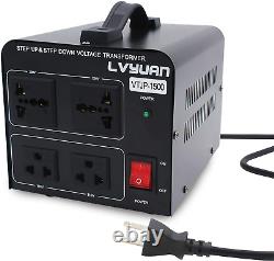 LVYUAN Up & Down Transformer Electrical Adapter VTJP-1500VAn Worldwide Support