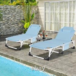 Lake Blue Adjustable Camping Cot with Convertible Face-Down Lounge Feature