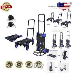 Lightweight 18LB Heavy-Duty Folding Hand Truck with 330LB Capacity & Storage Bag