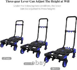 Lightweight 18LB Heavy-Duty Folding Hand Truck with 330LB Capacity & Storage Bag