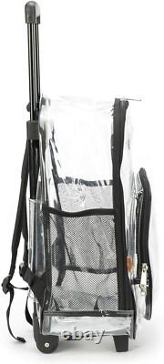 Lightweight Heavy Duty Clear Backpack on Wheels Effortless Security Access