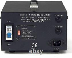 LiteFuze 2000W Voltage Converter Transformer Heavy Duty Step Up/Down(LT-2000UD)