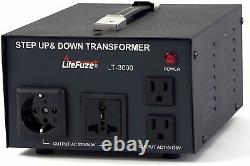 LiteFuze 3000 Watt Voltage Converter Transformer 110V/220V(LGLT-3000)