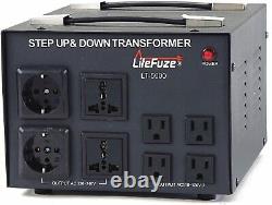 LiteFuze LT-5000 5000 Watt Voltage Converter Transformer Step Up/Down