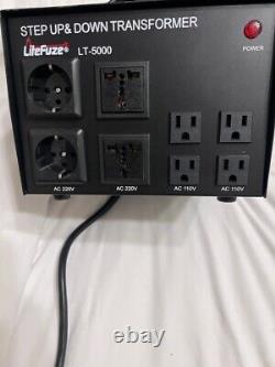 LiteFuze LT Series 5000 Watt Voltage Converter Transformer Step Up/Down 110