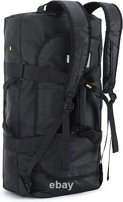 MIER Water Resistant Backpack Duffle Heavy Duty Convertible 60L, Black