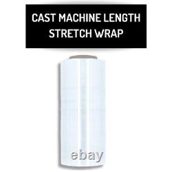 Machine Pallet Stretch Wrap Plastic Shrink Film Clear 10x6000' 80 Gauge 2 Rolls