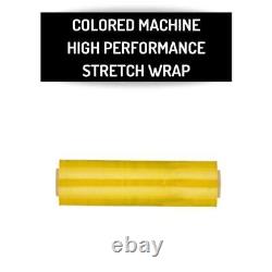 Machine Stretch Wrap 20x5000' 63 Gauge Dark Yellow Banding Shrink Film 2 Rolls