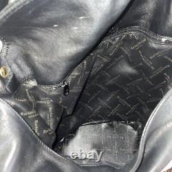 Marino Orlandi Italy Leather Black Sling Convertible Bucket Bag