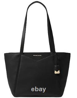 Michael Kors Whitney Medium Black Leather Tote NWT