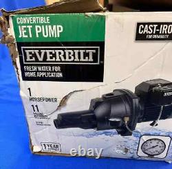 NEW Everbilt 1 HP Convertible Jet Pump Heavy Duty Dual Voltage DP550C NEW