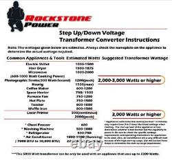 NEW Rockstone Power 5000 Watt Voltage Converter Transformer Heavy Duty RT5000W