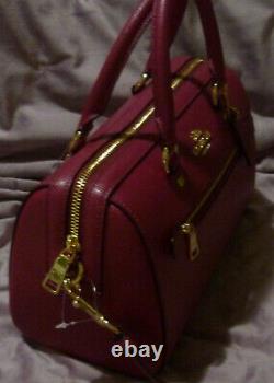 NWT COACH ROWAN LEATHER CROSSBODY TOTE PURSE WithHANDLES VIOLET/BURGUNDY 79946