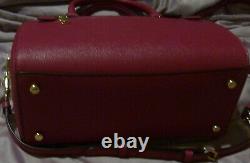 NWT COACH ROWAN LEATHER CROSSBODY TOTE PURSE WithHANDLES VIOLET/BURGUNDY 79946