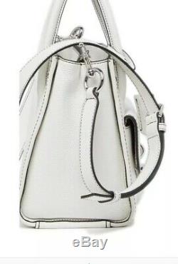 NWT Marc Jacobs Lock That Leather Tote Bag White silver