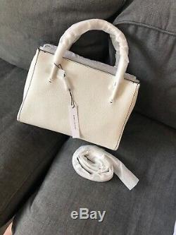 NWT Marc Jacobs Lock That Leather Tote Bag White silver