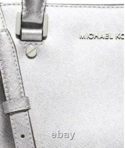 NWT Michael Kors Savannah Satchel Crossbody Silver SOLD OUT Messenger bag