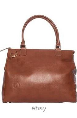 New OEMI BABY BROWNSTONE ANILINE Pebbled Premium LEATHER DIAPER Tote SATCHEL BAG