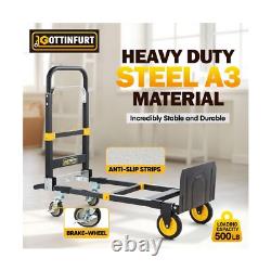 New Upgrated Convertible Hand Truck Dolly 3-in-1, Heavy Duty Hand Dolly Cart