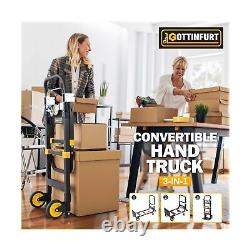 New Upgrated Convertible Hand Truck Dolly 3-in-1, Heavy Duty Hand Dolly Cart