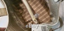 Nwt Brahmin Elisa Limestone Tri Texture Leather Melbourne Croc