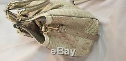 Nwt Brahmin Elisa Limestone Tri Texture Leather Melbourne Croc