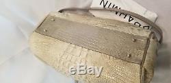 Nwt Brahmin Elisa Limestone Tri Texture Leather Melbourne Croc
