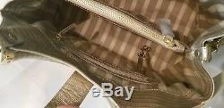 Nwt Brahmin Elisa Limestone Tri Texture Leather Melbourne Croc