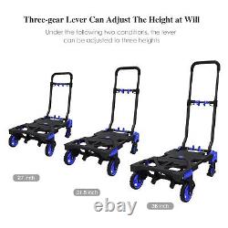 Oyoest Folding Hand Truck Heavy Duty 330LB Load Carrying, Convertible Dolly Ca