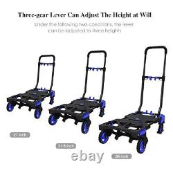 Oyoest Folding Hand Truck Heavy Duty 330LB Load Carrying, Convertible Dolly Cart