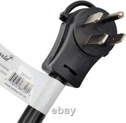 Parkworld 885200 Splitter, RV 50A to 30A & 15A V Adapter Cord 14-50P Black