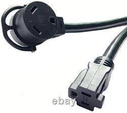Parkworld 885200 Splitter, RV 50A to 30A & 15A V Adapter Cord 14-50P Black