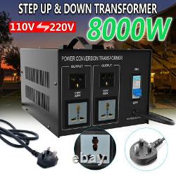 Power Voltage Transformer Converter 8000W Heavy Duty Step Up/Down 110V To 220V