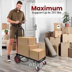 Pyle Compact Folding Adjustable Equipment Cart Heavy Duty 8-in-1 Convertible C