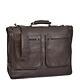 Real Leather Suit Garment Carrier Travel Weekend Bag With Strap Canico Brown