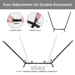 SUNCREAT 2-in-1 Convertible Double Hammocks 2 Person Heavy Duty, Large Patio