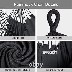 SUNCREAT 2-in-1 Convertible Double Hammocks 2 Person Heavy Duty, Large Patio