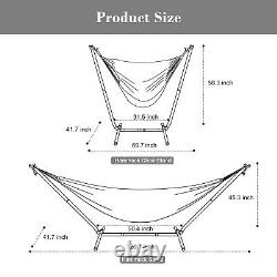 SUNCREAT 2-in-1 Convertible Double Hammocks 2 Person Heavy Duty, Large Patio