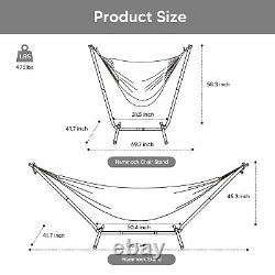 SUNCREAT 2-in-1 Convertible Double Hammocks 2 Person Heavy Duty, Large Patio
