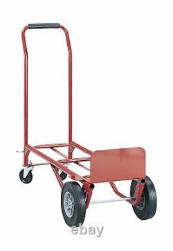 Safco Convertible Utility Hand Truck Heavy Duty Metal Solid Rubber Wheels New