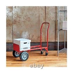 Safco Convertible Utility Hand Truck Heavy Duty Metal Solid Rubber Wheels New