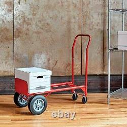 Safco Products Convertible Heavy-Duty Utility Hand Truck Red