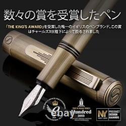 Scriveiner Luxury Edc Fountain Pen Medium Point, Stunning Heavy Brass Pocket Pen