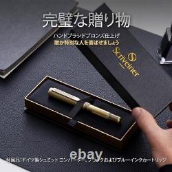 Scriveiner Luxury Edc Fountain Pen Medium Point, Stunning Heavy Brass Pocket Pen