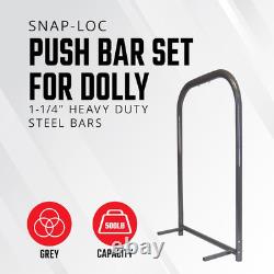 Snap-Loc Push Bar Set for Heavy Duty Dolly, Converts Dolly Platform to Push Cart
