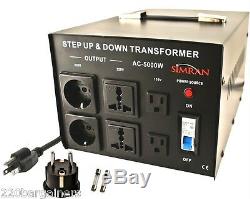 Step Up Down Simran 5000 Watt Voltage Converter Transformer 110 220 Volt 5000W